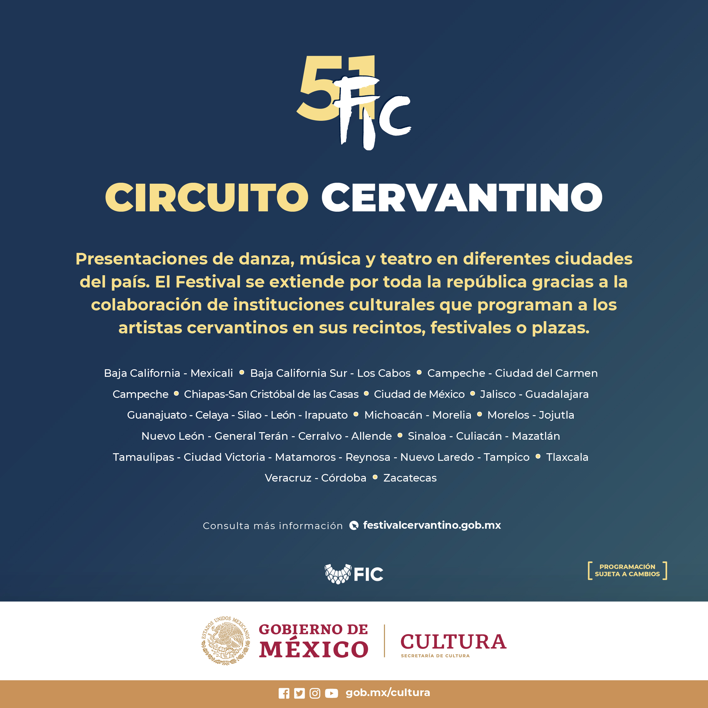 El Circuito Cervantino extiende su oferta cultural a 17 estados de la República mexicana